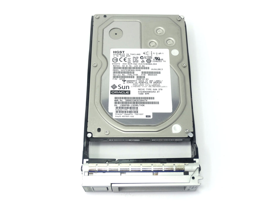 Sun Oracle 3TB 7.2K 6Gbps SAS 3.5'' Hard Drive (H7230AS60SUN3)