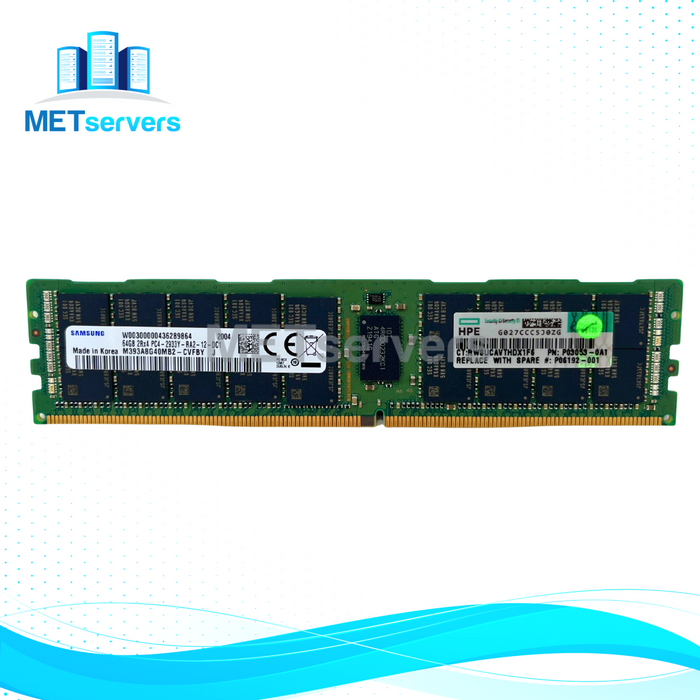 HP 64GB 2RX4 PC4-2933Y DDR4-23400 ECC REG RDIMM Memory (M393A8G40MB2-CVFBY -HP)