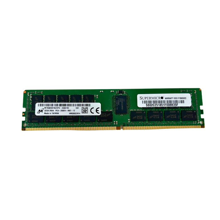 Micron 32GB 2Rx4 PC4-2666V DDR4 ECC REG Server Memory (MTA36ASF4G72PZ-2G6D2)