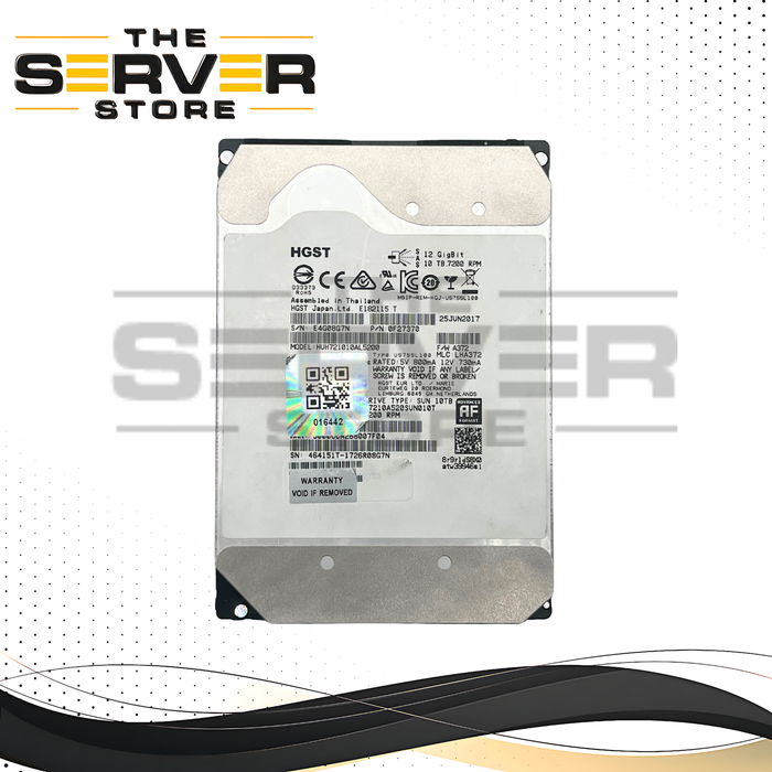 HGST 10TB SAS 12G 7.2K LFF 3.5" Hard Drive HDD HUH721010AL5200 0f27370