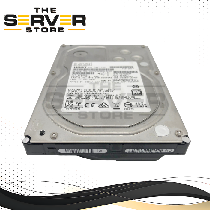 HGST UltraStar 7K6000 6TB 3.5" SAS 7200rpm Hard Disk Drive. P/N: 0F22881.