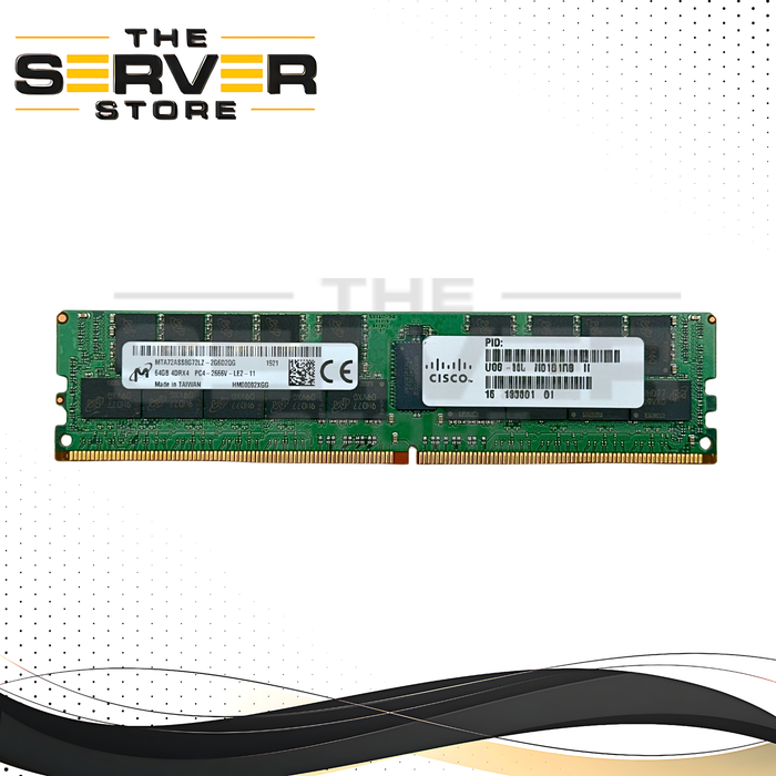 Cisco 64GB 4DRx4 DDR4-2666V-L 15-105084-01 UCS-ML-X64G4RS-H MTA72ASS8G72LZ-2G6D2-CISCO