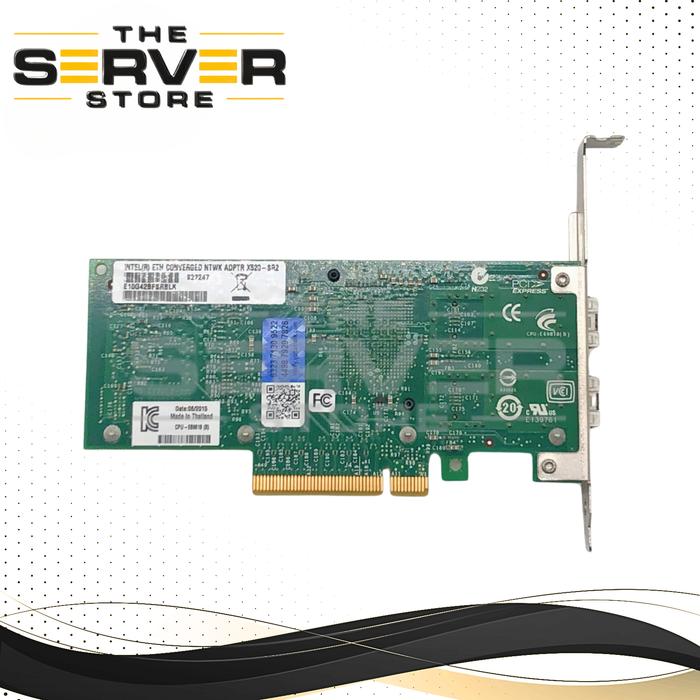 Intel Ethernet Server Adapter X520-SR2 10Gb Dual Port SFP+ PCI-e Network Card. P/N: E10G42BFSRBLK.