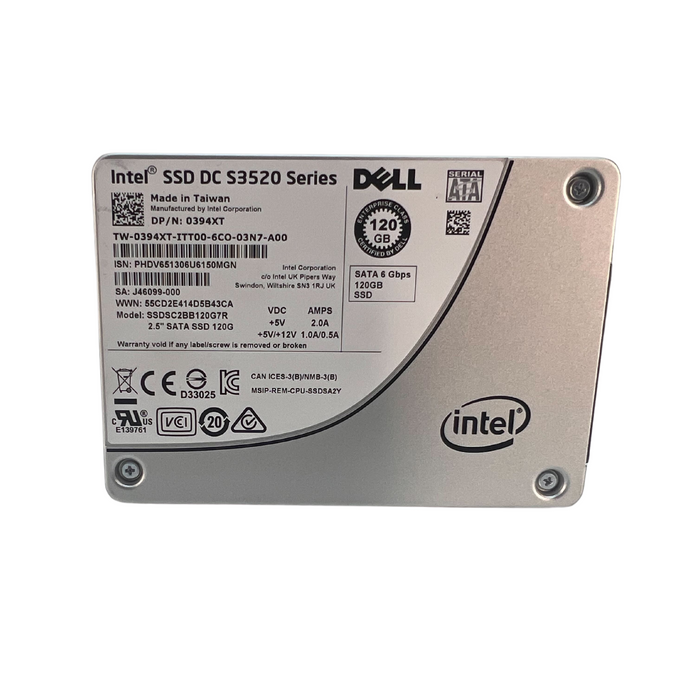 Dell 120GB SATA 6G Read Intensive ( RI ) SFF 2.5" SSD Intel S3520 0394XT 394XT