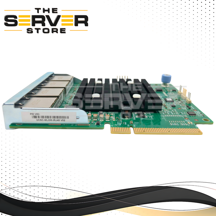 Cisco Intel I350 Quad-Port 1GbE RJ-45 MLOM (Modular LAN on Motherboard) Network Adapter. P/N: UCSC-MLOM-IRJ45.