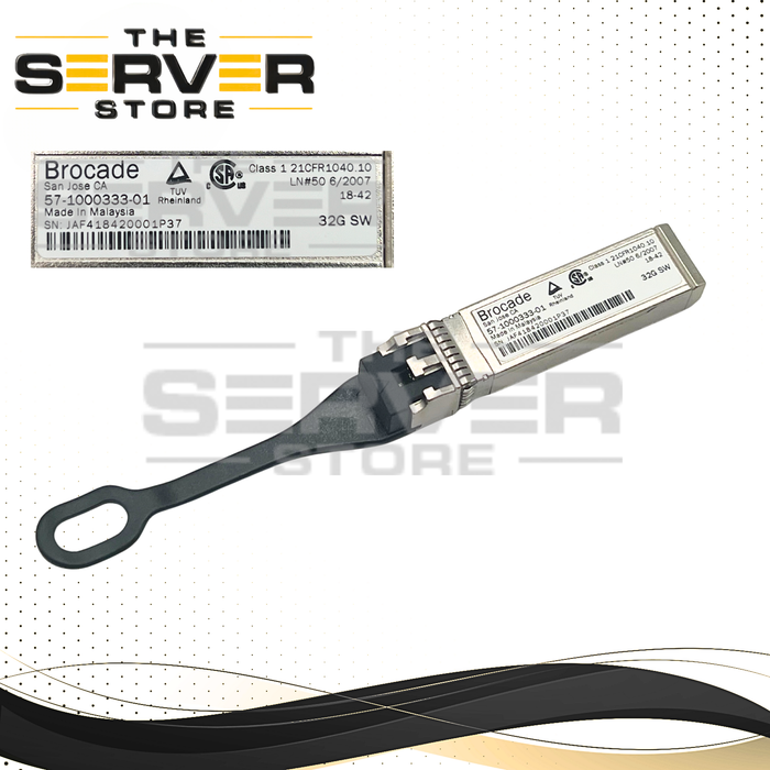 Brocade 32Gb/s Shortwave Fibre Channel FC SFP+ SWL 850nm MMF 100m Duplex LC Optical Transceiver Module XBR-000212 57-1000333-01