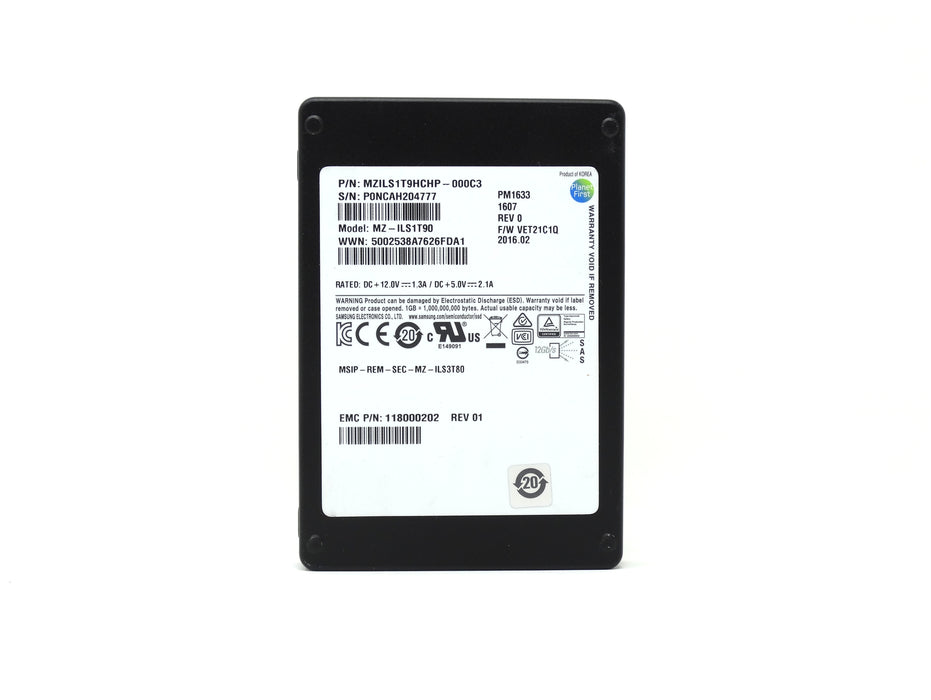EMC Samsung PM1633 1.92TB 12Gb/s SAS 2.5'' SSD (MZ-ILS1T90)