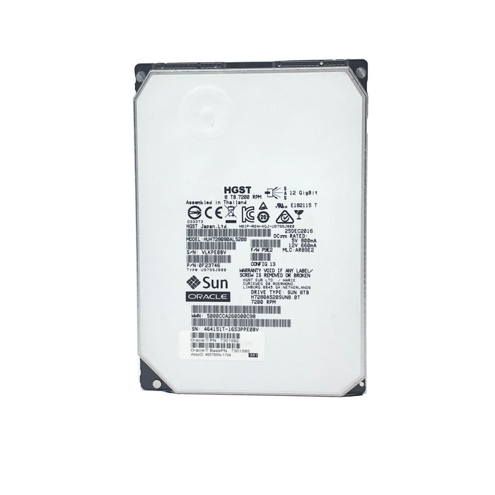 Sun Oracle Hitachi 8TB 7.2K 12G 12Gbps SAS 3.5'' HDD Hard Drive (HUH728080AL5200-SUN)