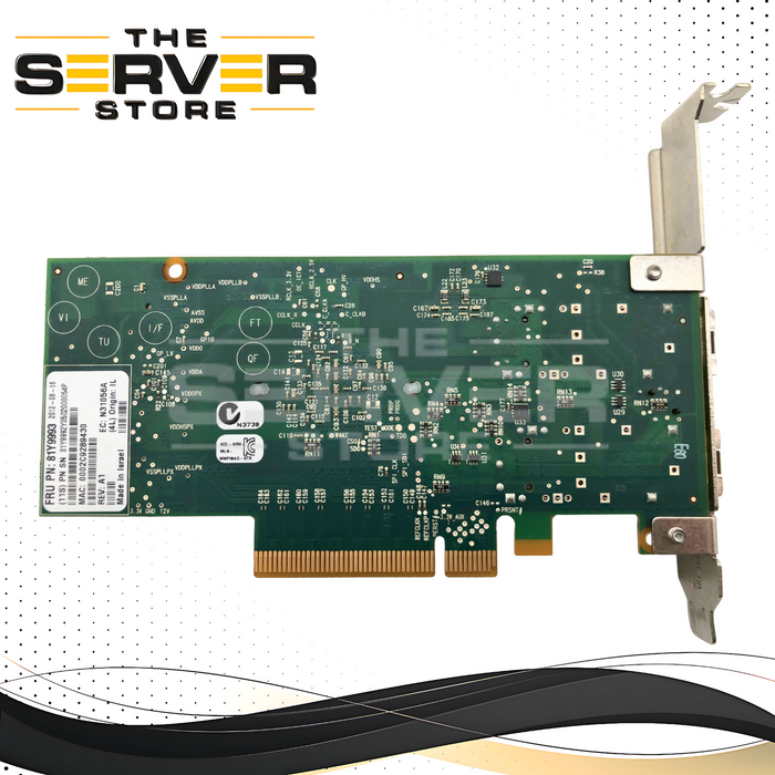 IBM Mellanox ConnectX-2 Dual-Port 10GbE SFP+ PCIe 2.0 x8 Server Network Adapter with High Profile Bracket. P/N: PCB000380, 81Y9993.