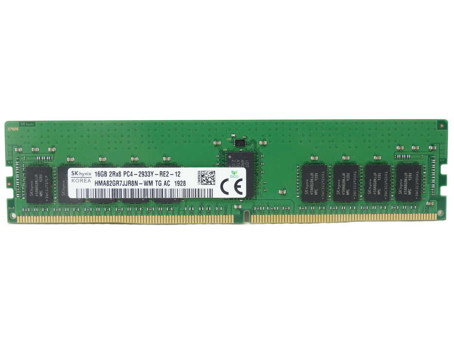 SKhynix 16GB 2933MHz 2RX8 PC4 DDR4-23400 ECC Reg RAM Memory (HMA82GR7CJR8N-WM)