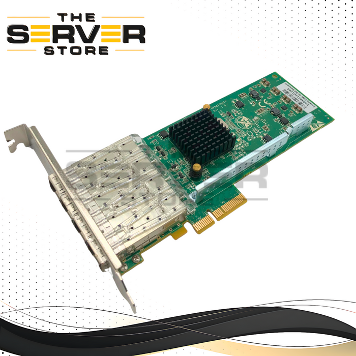 Dell Silicom Quad-Port 1GbE SFP PCIe Server Adapter with High Profile Bracket. Based on Intel i350 Controller. Dell P/N: XV0JH, 0XV0JH.