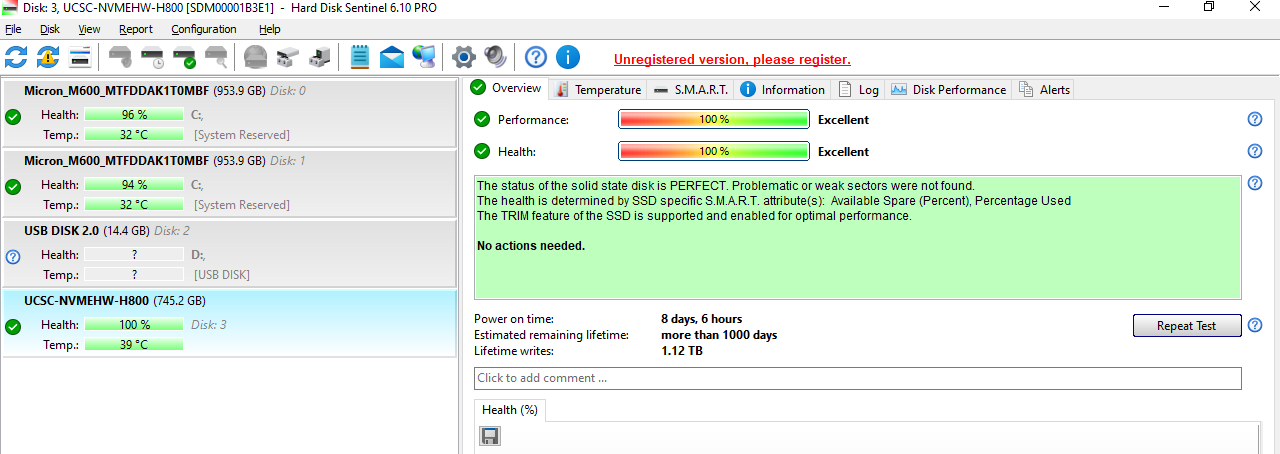 CISCO HGST Ultrastar SN200 800GB PCIe NVMe U.2 SSD Solid State Drive (HUSMR7680BDP301-cisco)