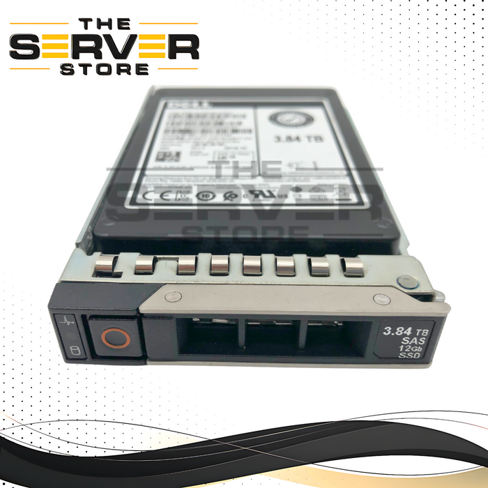 Dell Samsung PM1633a 3.84TB SAS 12Gb/s 2.5-inch SFF MLC Solid State Drive (SSD) with Dell Hot-Swap Tray (90%+ Health) P/N: JR1HP, 0JR1HP.