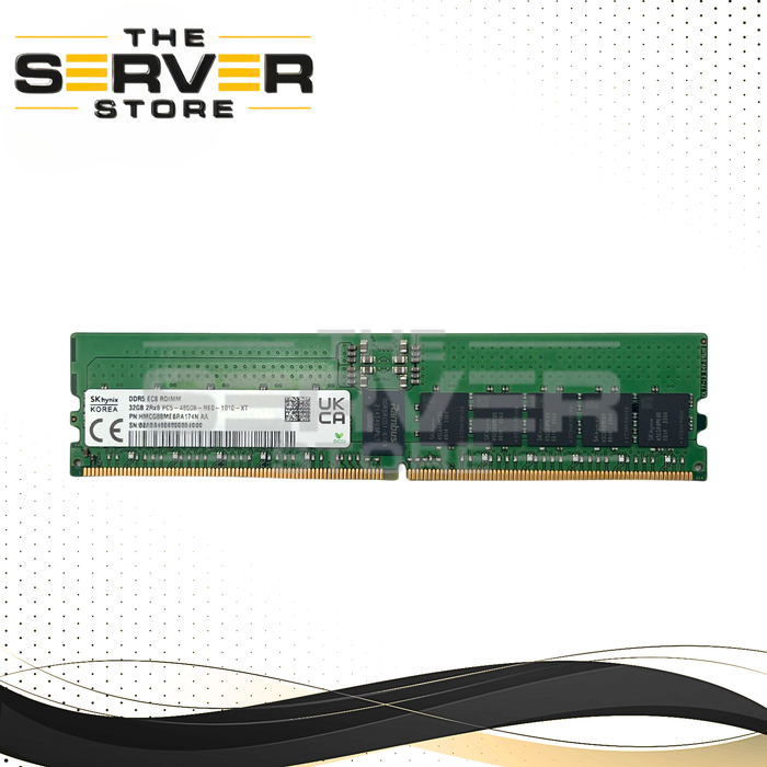 SK Hynix 32GB 2Rx8 DDR5-4800B PC5-38400 ECC Registered Memory HMCG88MEBRA174N