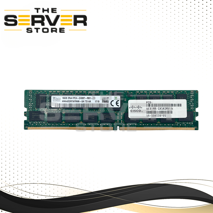 Cisco 16GB 2Rx4 DDR4-2400T PC4-19200 ECC Registered Memory SK Hynix HMA42GR7AFR4N-UH UCS-MR-1X162RV-A 15-104116-01