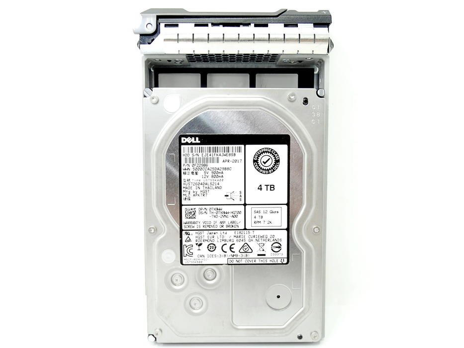 Dell 4TB 12GB/s 7.2k SAS 3.5'' HDD Hard Drive (TX8WW)