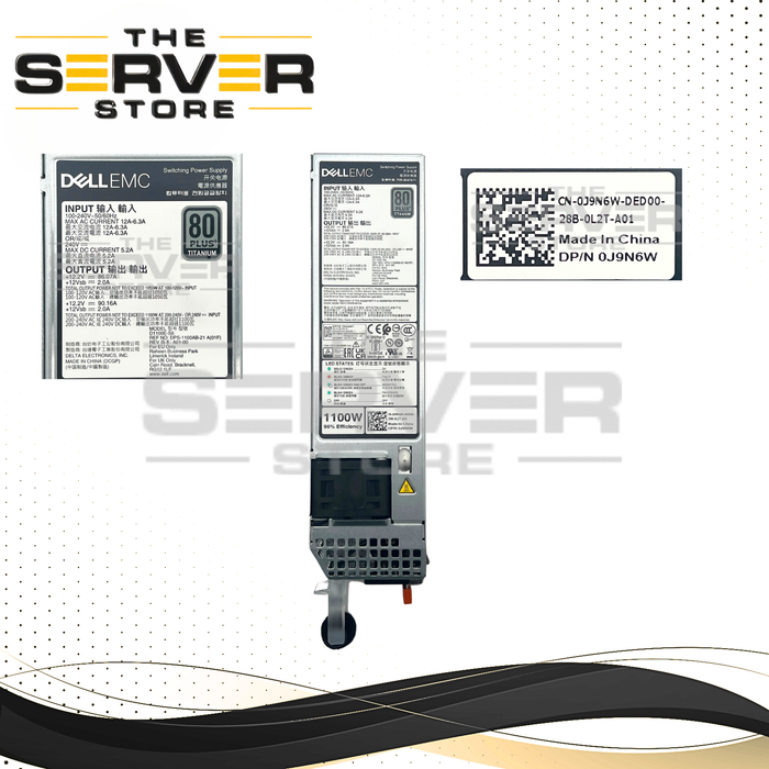 Dell 1100W 80+ Titanium 60mm Power Supply PowerEdge Gen15 Gen16 0J9N6W J9N6W