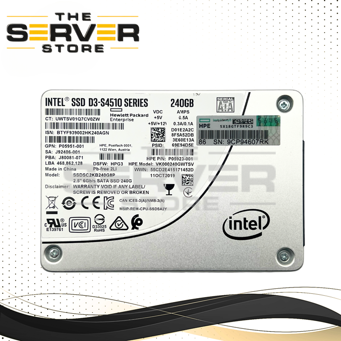 Intel 240GB SATA 6G RI SFF 2.5" SSD D3-S4510 Series SSDSC2KB240G8P