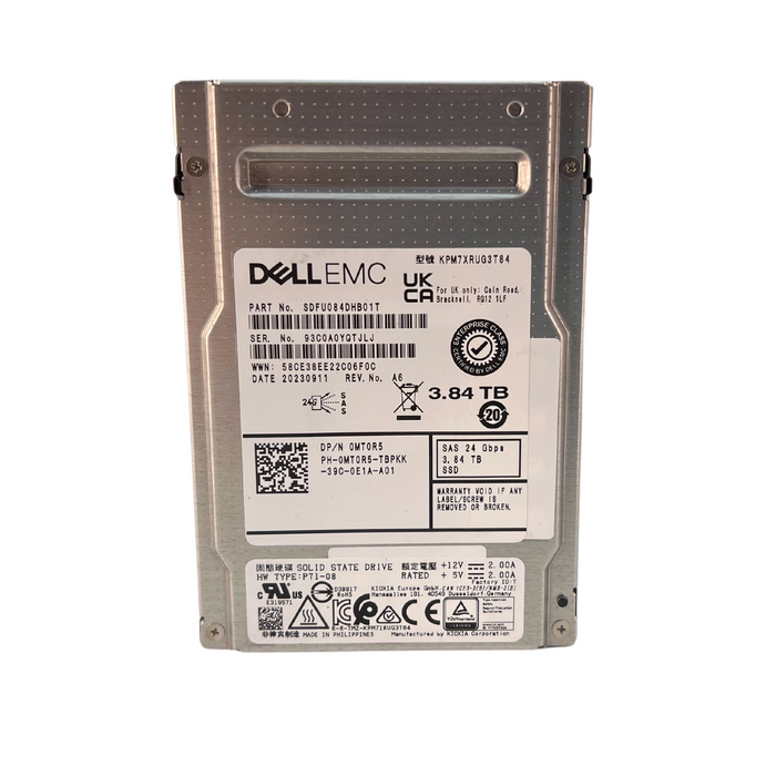 DELL EMC SAS 24Gbpe 3.84TB 2.5" SSD Solid State Drive (MT0R5)