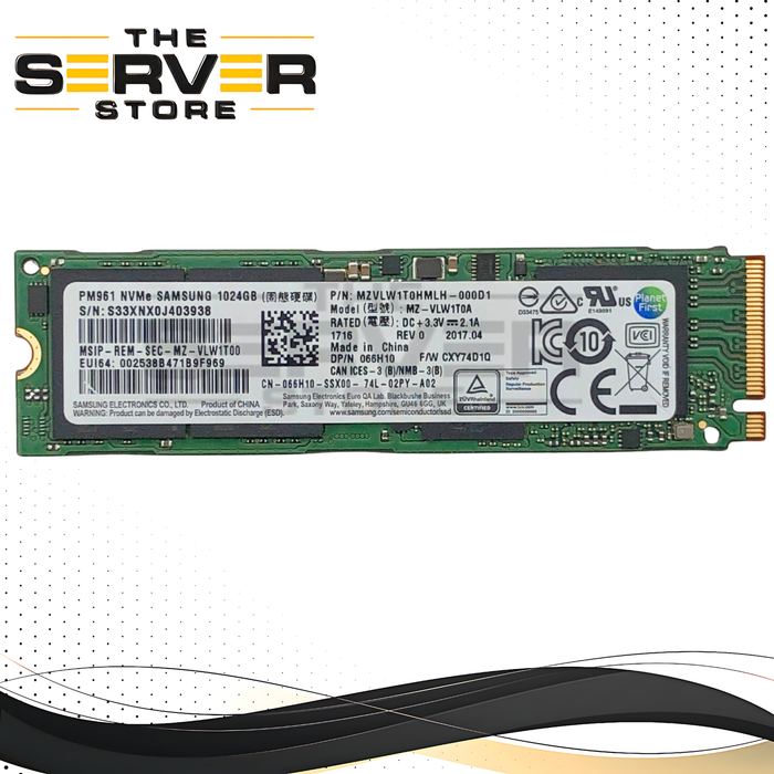 Dell Samsung 1TB TLC PCI Express NVMe 3.0 x4 M.2 2280 Solid State Drive. P/N: 66H10, 066H10.