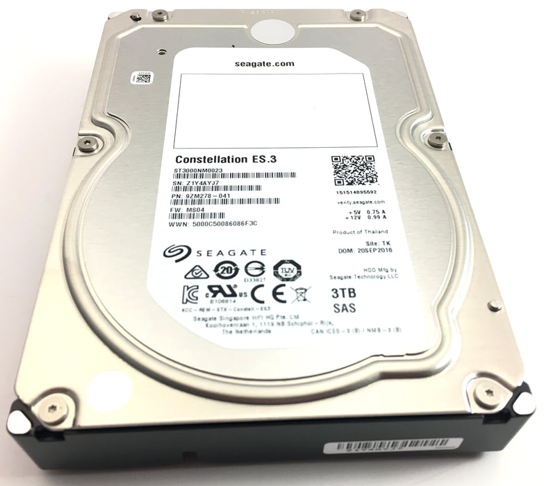 SEAGATE 3TB 7.2K SAS 6Gbps 3.5'' HARD DRIVE (ST3000NM0023)