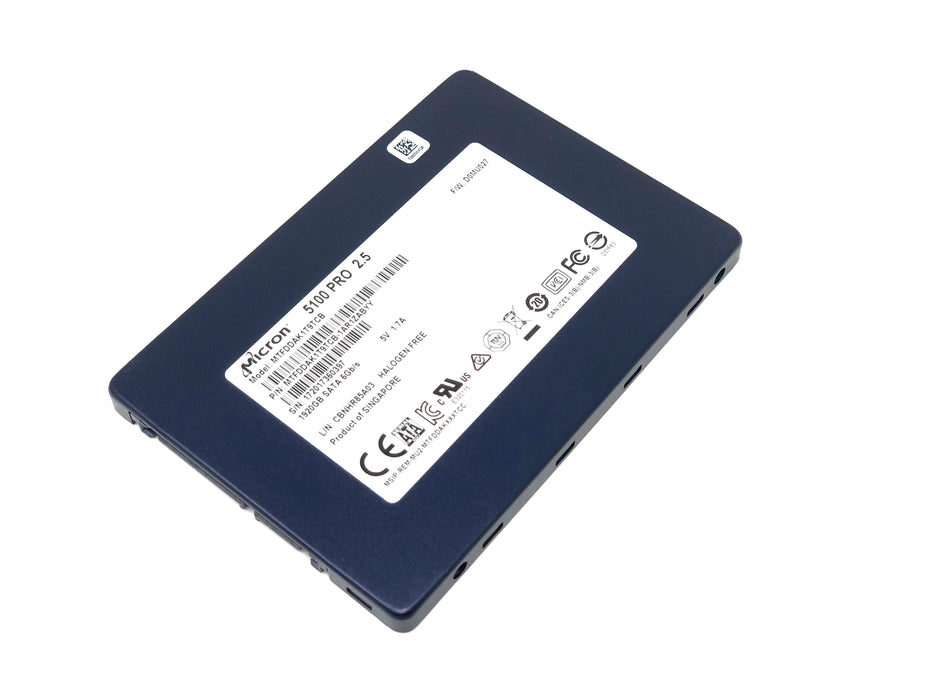 Micron 5100 Pro 1.92TB  SATA 6Gbps 2.5'' SSD Solid State Drive (MTFDDAK1T9TCB-1AR1ZABYY)