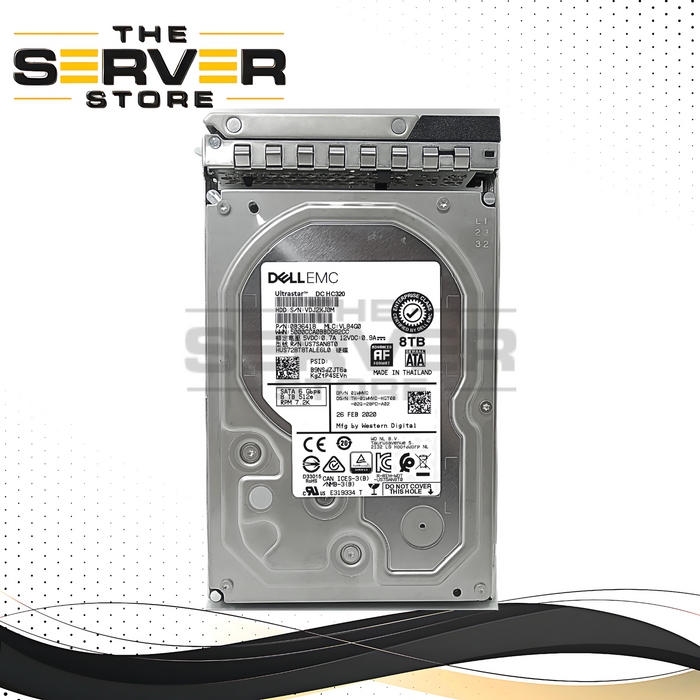 Dell 8TB 7200RPM Sata-6Gb/s 512e 3.5'' HDD Enterprise Hard Drive (1WMVC)