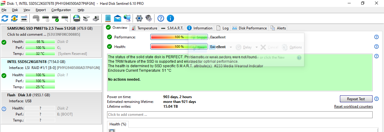 INTEL D3-S4610 7.68TB SATA 6GBPS 2.5" SSD Solid State Drive (SSDSC2KG076T8)