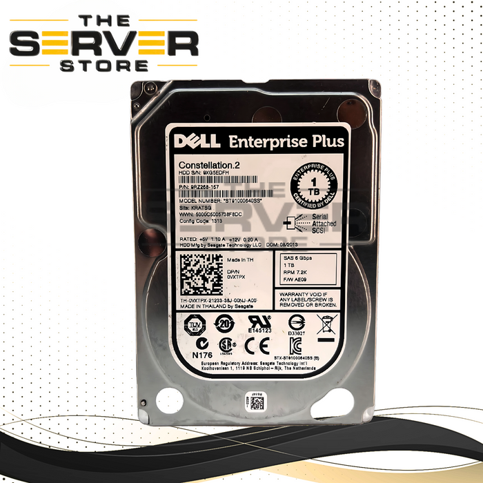 VXTPX Dell 1TB 6Gb/s 7.2K SAS 2.5'' Hard Drive (VXTPX)