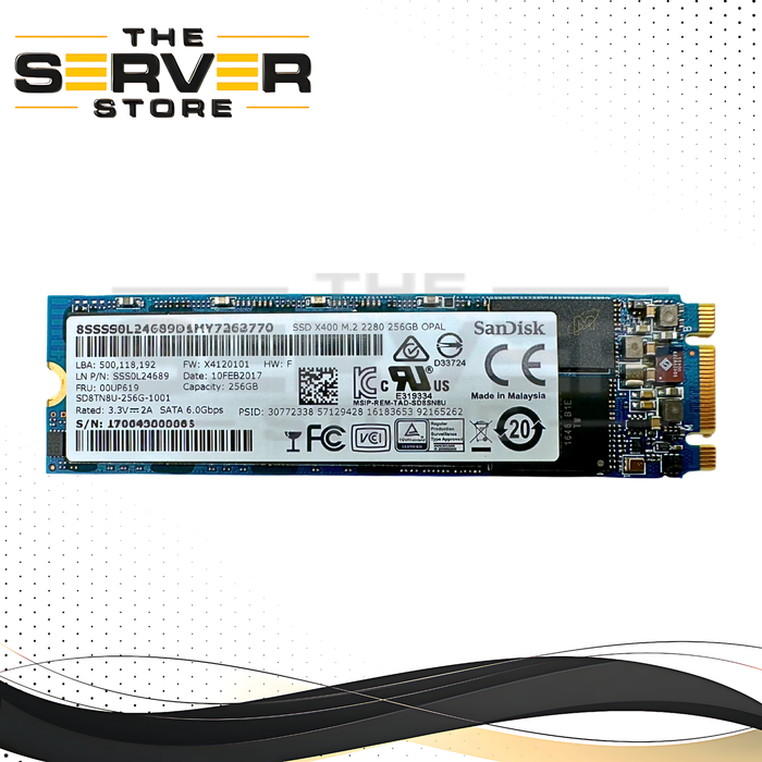 Lenovo 256GB SATA 6G 2280 M.2 OPAL SSD SanDisk X400 Series 00UP619