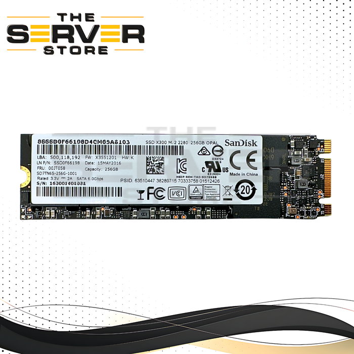 Lenovo 256GB SATA 6G 2280 M.2 SSD 00JT058