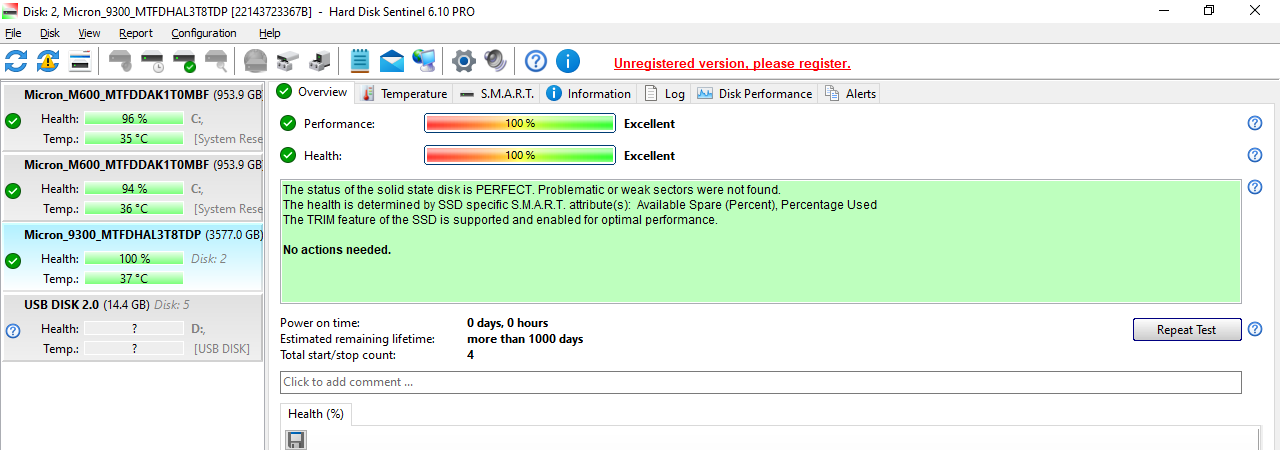 Micron 9300 PRO series 3.84TB NVMe U.2 2.5" SSD Solid State Drive (MTFDHAL3T8TDP-1AT1ZABYY)