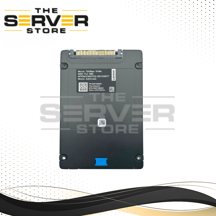 Lenovo 800GB NVME U.3 PCIe Gen 4.0 x4 MU SFF 2.5" SED SSD Micron 7500 Max Series MTFDKCC800TGQ 4XB7A95054 03NA476 (Tray Not Included)