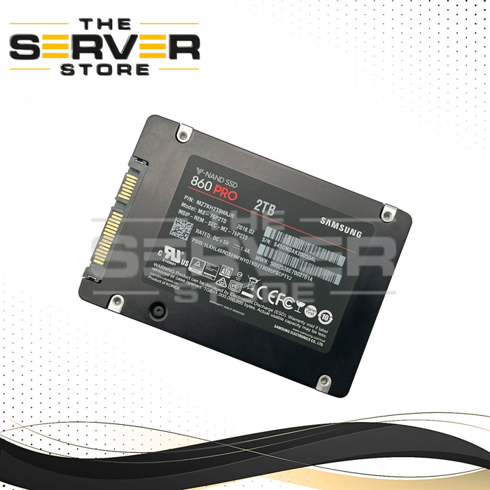 Samsung 2TB 6G 2.5" SATA SSD V-NAND 860 PRO MZ7KH2T0HAJR MZ-76P2T0