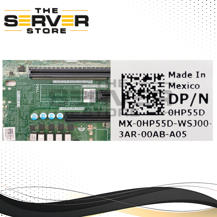 Dell PowerEdge T350 Motherboard v3, LGA1200 Socket, 4x DDR4 DIMM Slots. P/N: HP55D, 0HP55D.