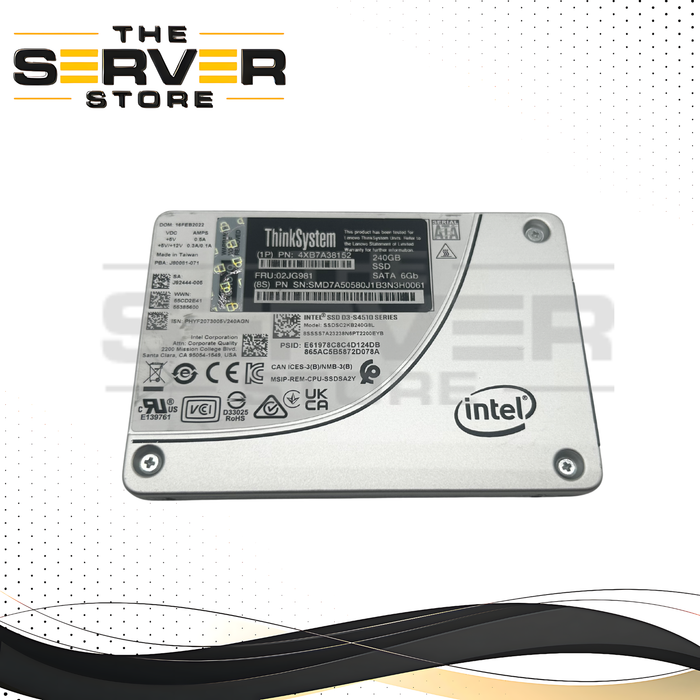 Lenovo ThinkSystem 240GB S4510 Read Intensive SATA 6Gb/s SSD 02JG981