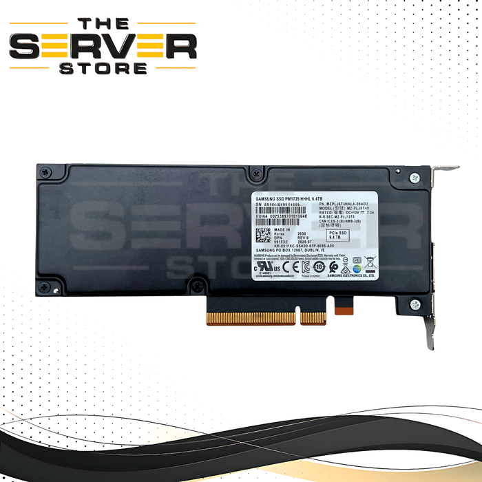 Dell 6.4TB NVMe PCIe G4 x8 MU HHHL SSD Samsung PM1735 MZ-PLJ6T40 091FXC 91FXC