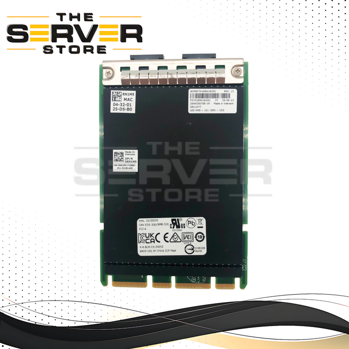 Dell Broadcom 57416 Dual Port 10GbE RJ-45 OCP 3.0 NIC 0RN1M5 RN1M5