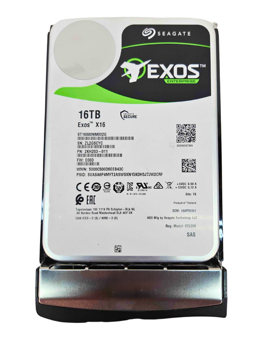 Seagate Exos X16 16TB SAS 12Gb/s 3.5" Enterprise HDD Hard Drive (ST16000NM002G)