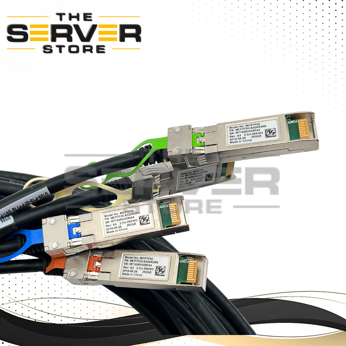 Mellanox 100GbE QSFP28 to 4x25GbE SFP28 2.5m DAC Breakout Cable MCP7F00-A02AR26N