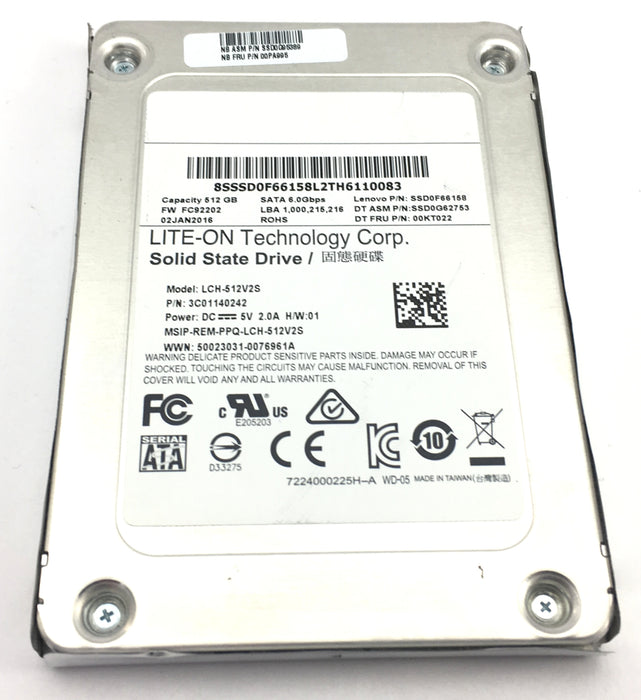 LENOVO LITE-ON LCH-512V2S 512GB 6GBPS SATA 2.5'' SOLID STATE DRIVE (3C01140242)