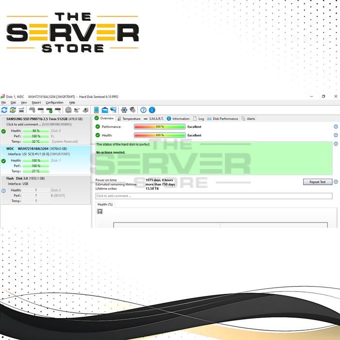 WD Ultrastar DC HC550 18TB SAS 7.2K 12Gb/s 3.5" 512e HDD Hard Drive (WUH721818AL5201)