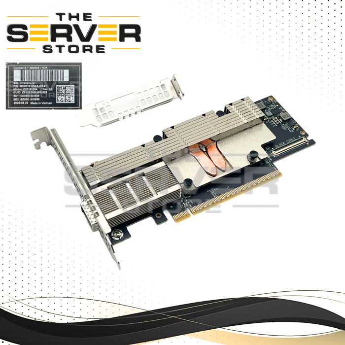 NVIDIA Mellanox ConnectX-7 CX715105A Single Port 400GbE QSFP112 / NDR InfiniBand PCIe Gen 5.0 x16 VPI Network Interface Card (NIC) MCX715105AS-WEAT