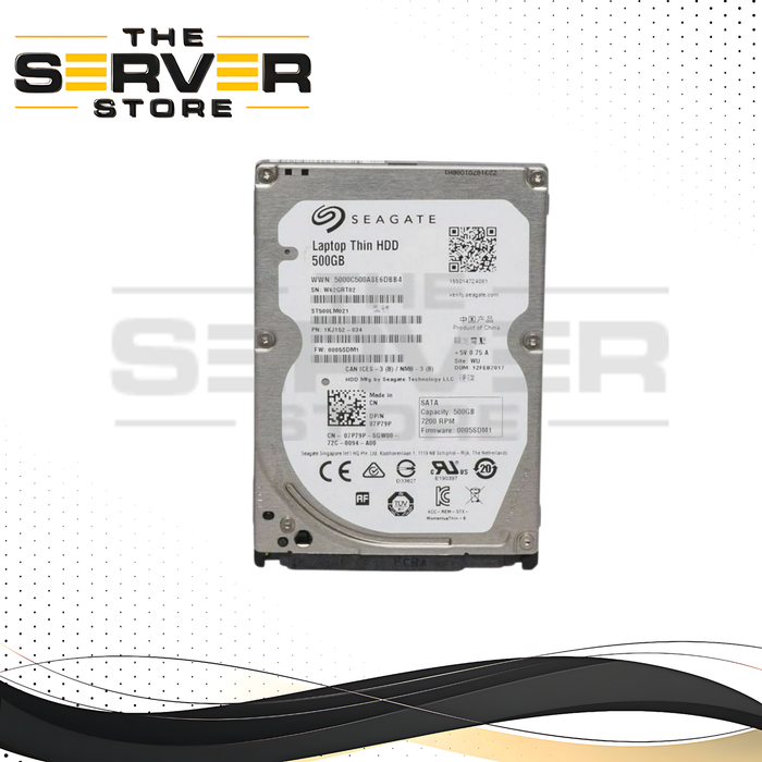 DELL SEAGATE 500GB 7.2K SATA  2.5'' LAPTOP THIN HARD DRIVE (07P79P)