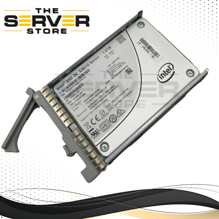 Cisco Intel DC S3610 1.6TB SATA 6Gb/s 2.5-inch SFF Mixed-Use Enterprise Solid State Drive (SSD) in Caddy. P/N: 16-100753-01.