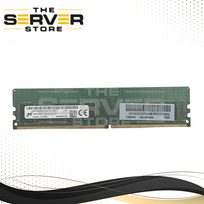 Lenovo 16GB 2Rx8 DDR4-2133P-U PC4-17000 UDIMM ECC Unbuffered Memory Micron MTA18ASF2G72AZ-2G1A1 00PH890