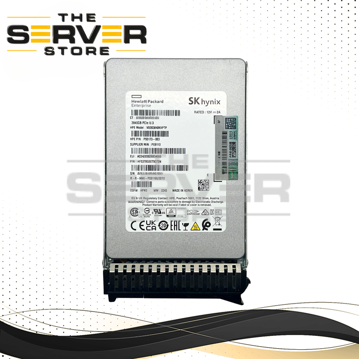 SK Hynix 3.84TB NVMe U.3 PCIe Gen 4.0 x4 RI SFF 2.5" 15mm SSD PE8110 Series for Lenovo ThinkSystem Server with Tray