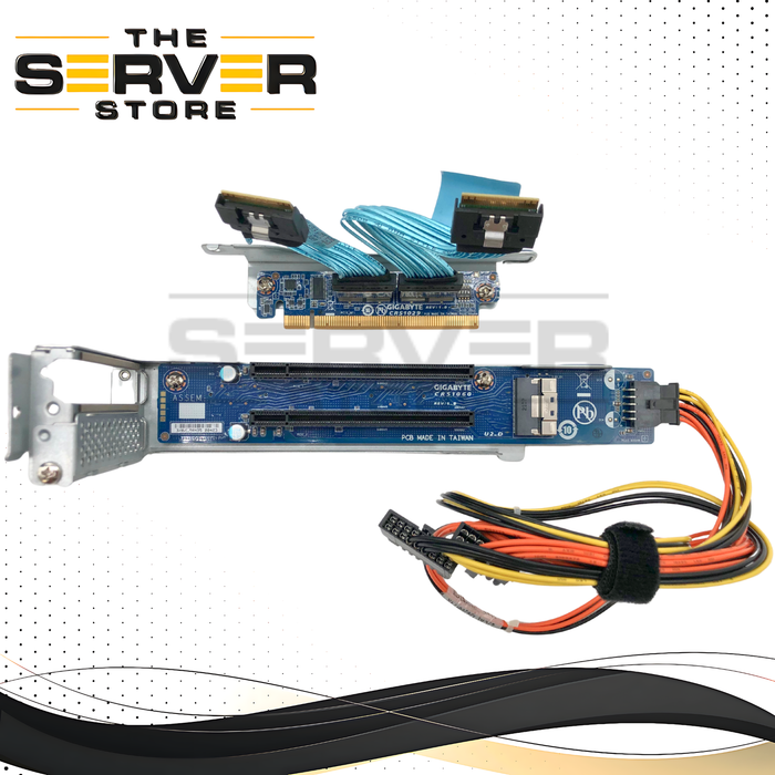 Gigabyte CRS1060 & CRS1029 PCIe Riser Kit with Metal Cage and Cables for Gigabyte R162-Z12-CD 1U Server. P/N: CRS1060, CRS1029.