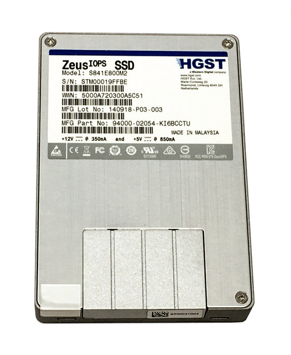 HGST ZEUS IOPS SSD 800GB 6GBPS SAS 2.5'' SOLID STATE DRIVE SSD (94000-02054-KI6BCCTU)