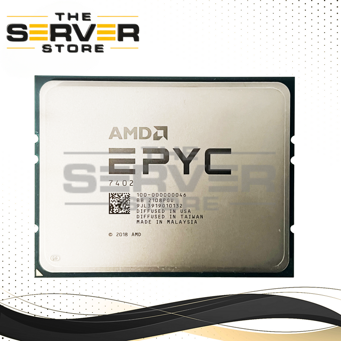 AMD EPYC 7402 2.8GHz 24C 128MB 180W Socket SP3 CPU (Dell Locked) 100-000000046